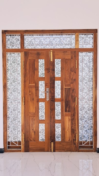 Interior view showing safety grilles and multi-point brass bolts