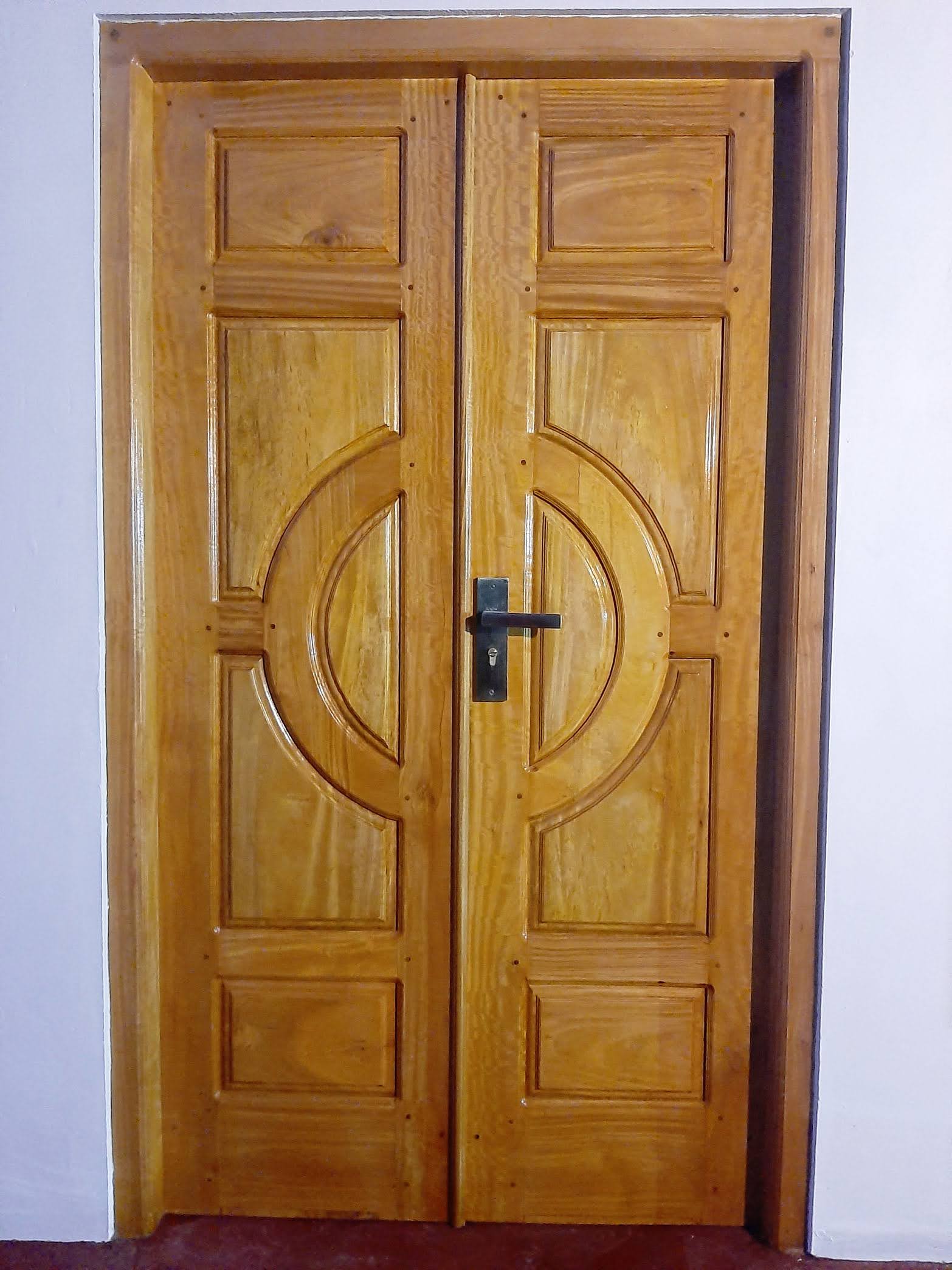 Full view of grand solid timber entrance door