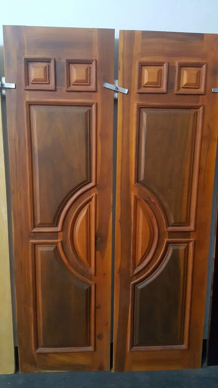 Decorative Raised Panel Door - Fine timber door crafted with multi-tier raised panels and smooth satin varnish.