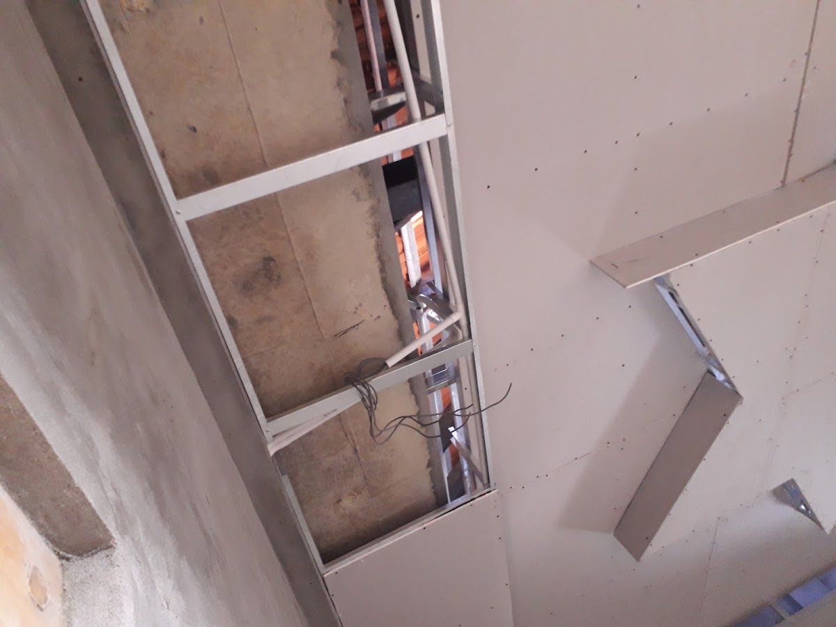 Ceiling wiring conduits and framing layout