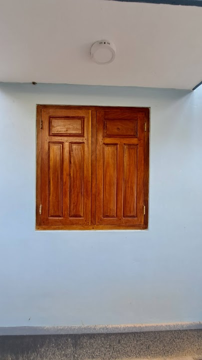 Wall elevation view showing ceiling light fixture